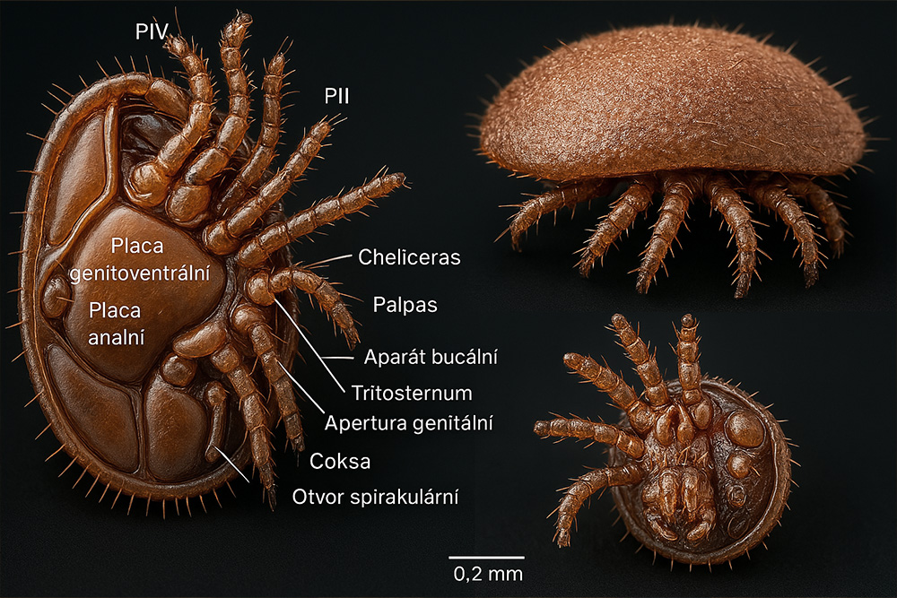 Praktické informace pro včelaře k tématu Biologie varroázy Ilustrační fotografie k tématu článku: Biologie varroázy